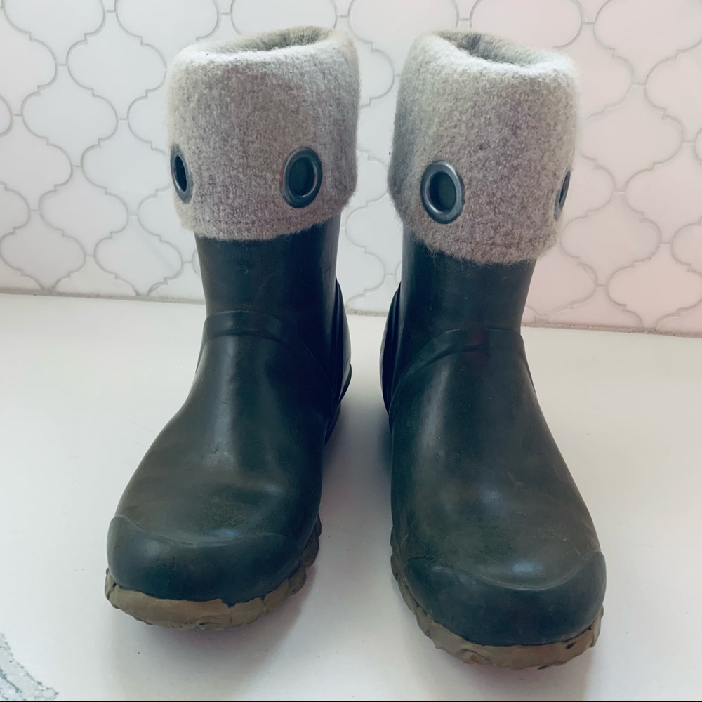 Bogs Becca Solids Waterproof Rain Boots Dive Green 6 - Picture 2 of 8